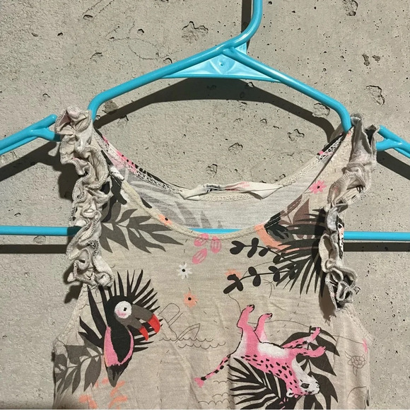 H&M Toddler Girls Tropical Animals Print Summer Dress Size 2-4 Years Sleeveless - Picture 3 of 8